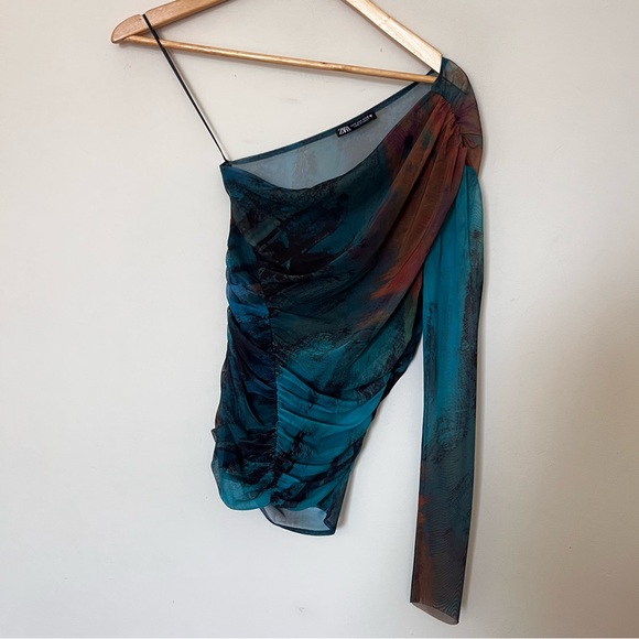 Zara Mesh Asymmetrical Top & Midi Skirt Set S | Screen Worn Cruel Intentions - Picture 5 of 14